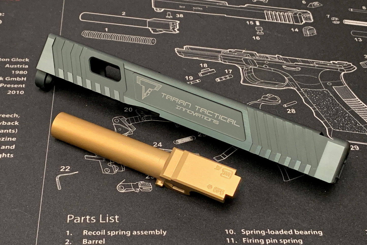 NOVA CNC Aluminum T-style G19 Slide set for Tokyo Marui G19 GBB series