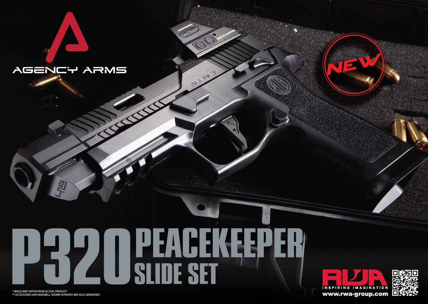 RWA AGENCY ARMS P320 PEACEKEEPER SLIDE SET for SIG M17 /M18 GBB series