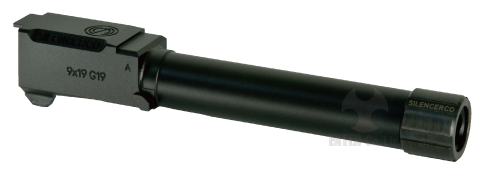 Detonator SIL-type Aluminum Tactical Outer Barrel for Tokyo Marui G19 GBB Series - Black (14mm -)
