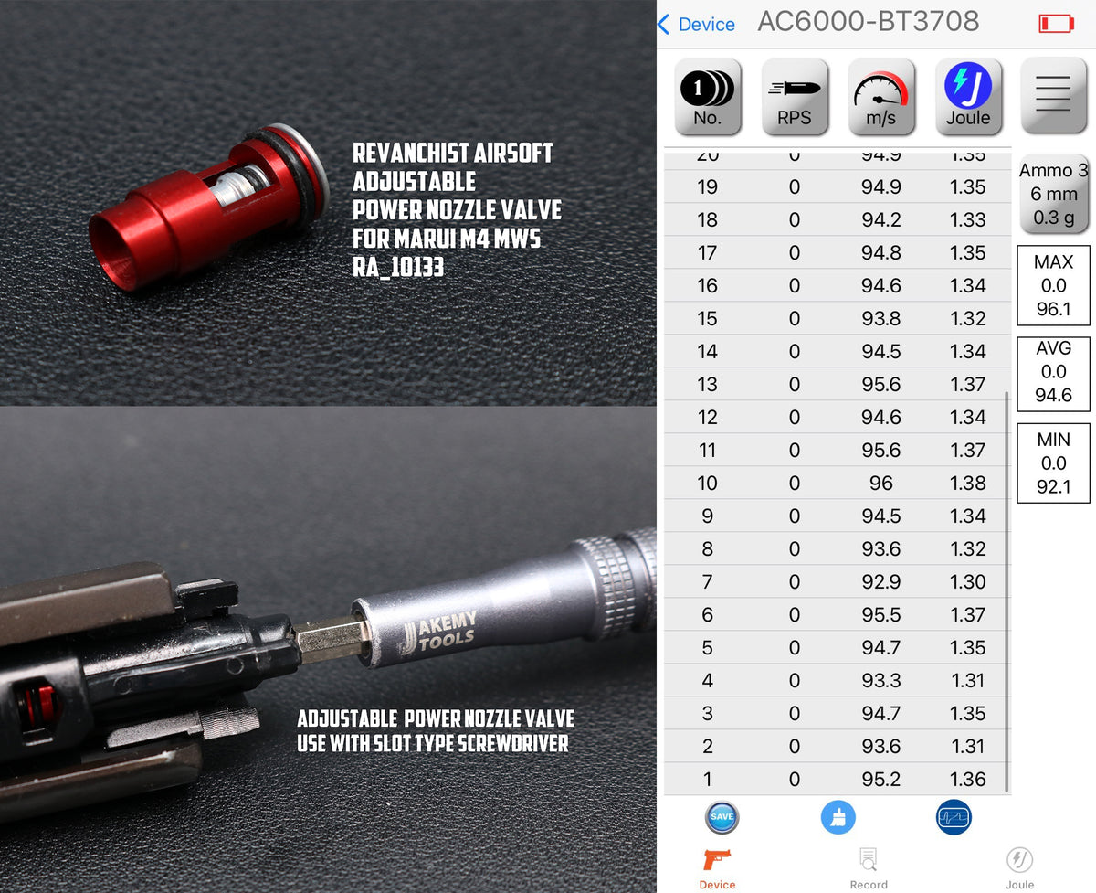 Revanchist Aluminum Adjustable Power Nozzle Valve For Marui M4 MWS