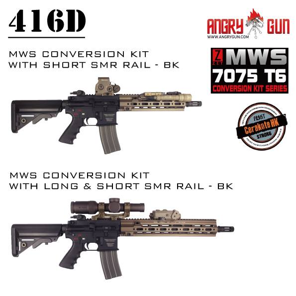 Angry Gun 416CAG TM MWS Conversion Kit with Short ( 10.5 inch ) SMR Rail - Black