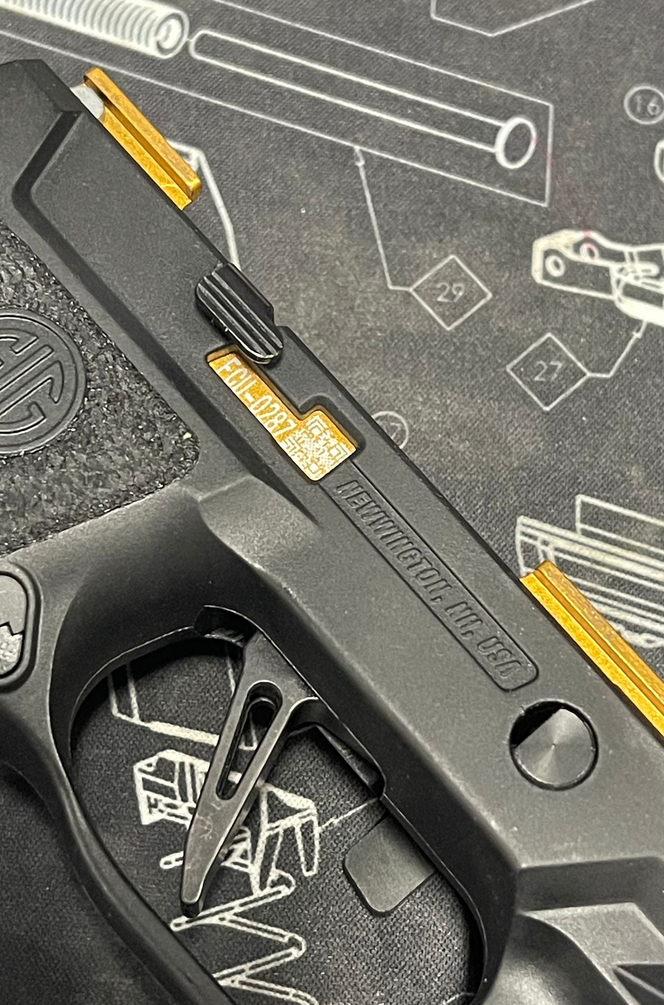 G&P CNC Aluminum Trigger / Hammer Housing for SIG AIR / VFC P320 M17 / M18 Airsoft GBB Pistol Series