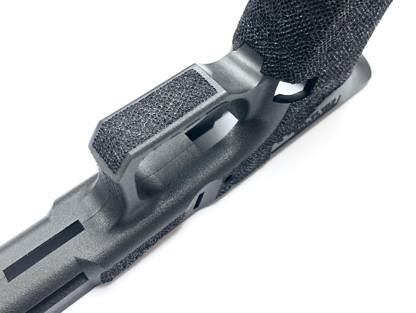 Boomarms Custom - AGA-style stippling Lower Frame for Marui 19 Airsoft GBB - Black