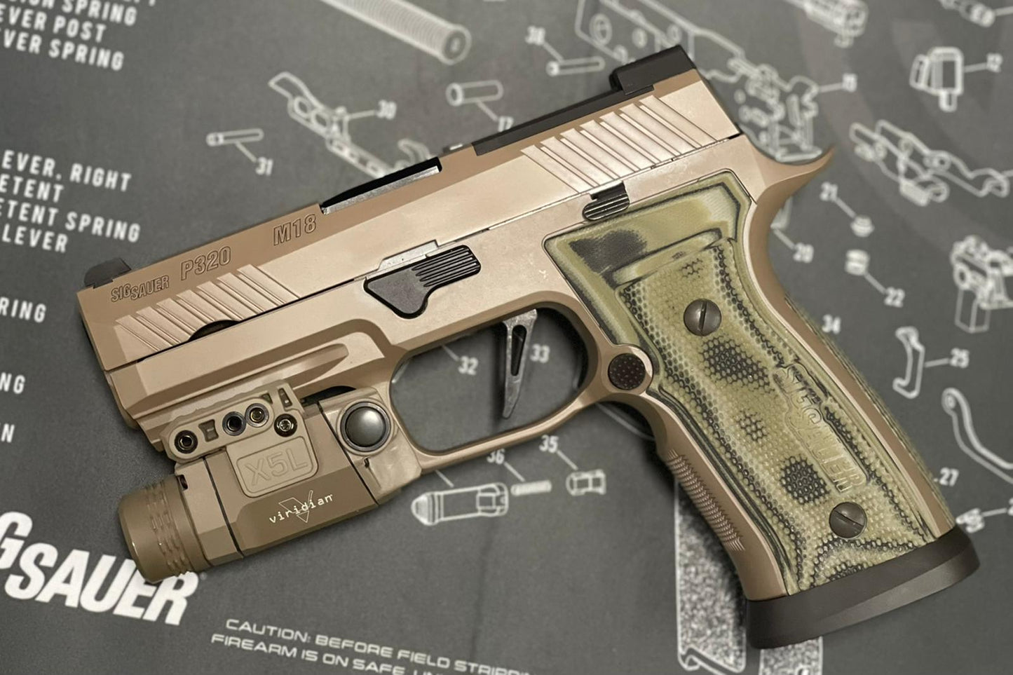 Boomarms Custom - P320 AXG Scorpion Airsoft GBB - Cerakote Coyote Tan