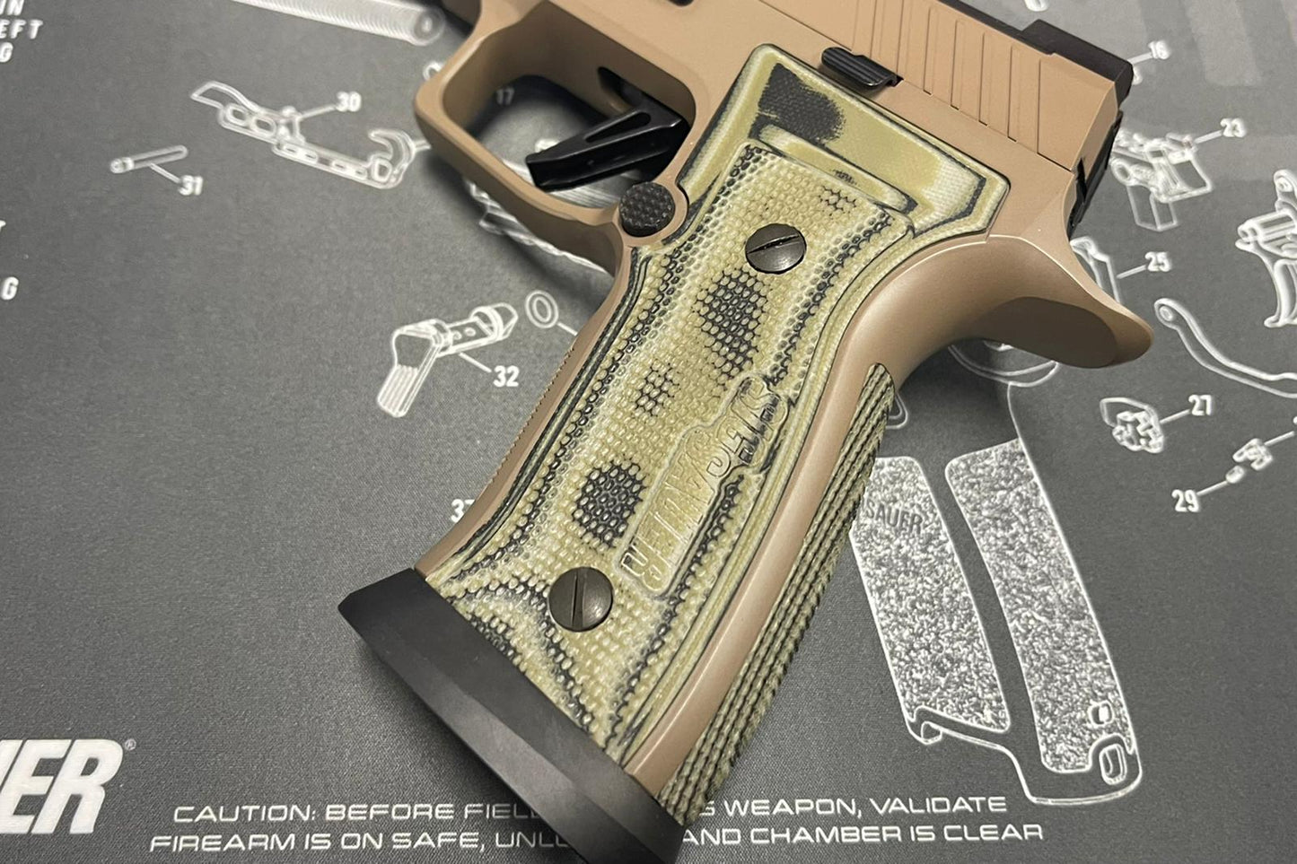 Boomarms Custom - P320 AXG Scorpion Airsoft GBB - Cerakote Coyote Tan
