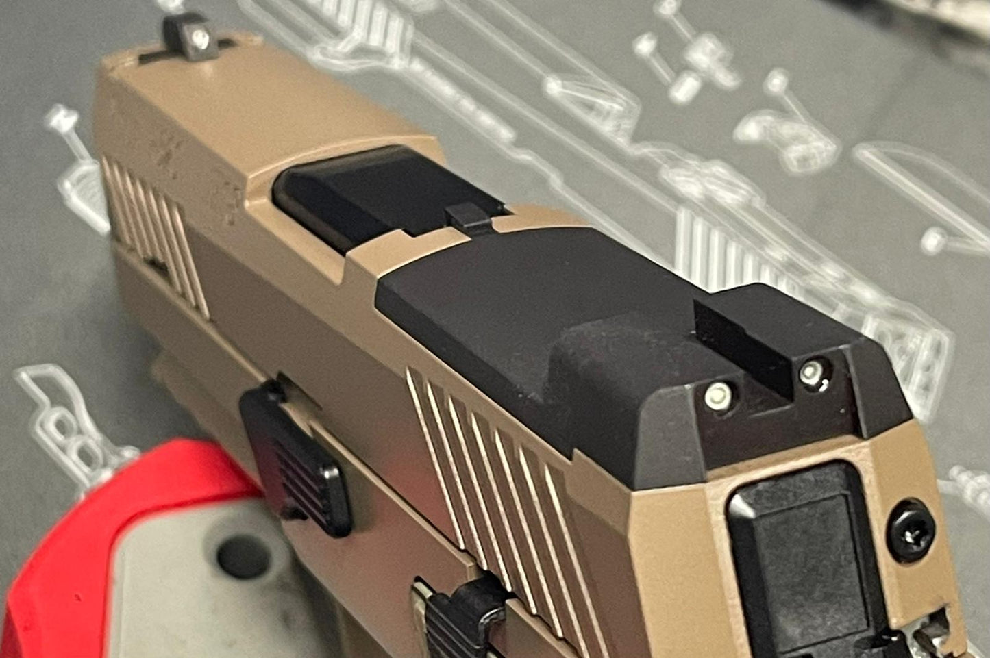 Boomarms Custom - P320 AXG Scorpion Airsoft GBB - Cerakote Coyote Tan