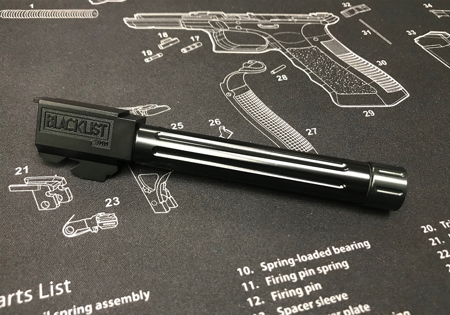 Nova BK-list style CNC Aluminum Threaded Outer barrel for Marui Airsoft G17/18/22 GBB - Fluted (14mm +)