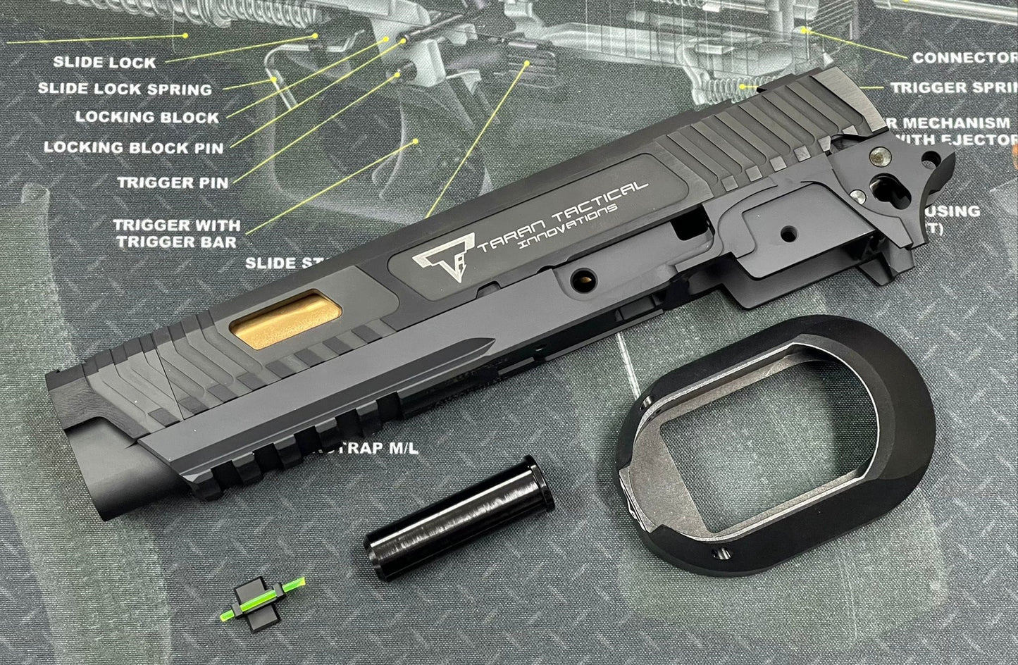 Nova CNC Aluminum T-style JW3 Combat Master Sight Block Barrel version for Marui Hicapa GBB Series ( 5.4 size version )