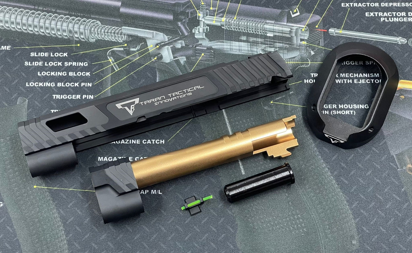 Nova CNC Aluminum T-style JW3 Combat Master Sight Block Barrel version for Marui Hicapa GBB Series ( 5.4 size version )
