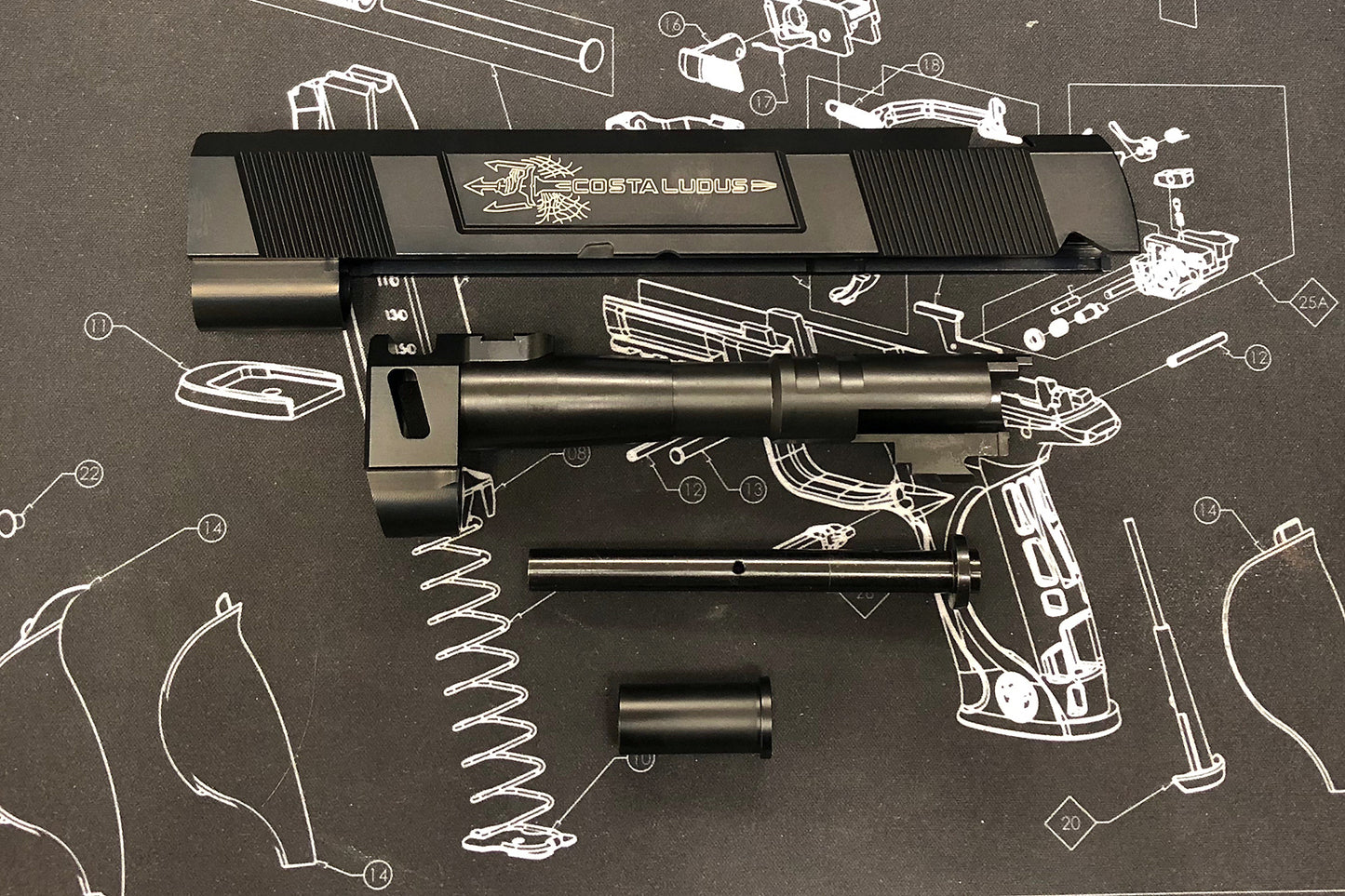 Gunsmith Bros CNC Aluminum **Costa Carry Comp kit set for Tokyo Marui Hi-capa 5.1 Airsoft GBB series