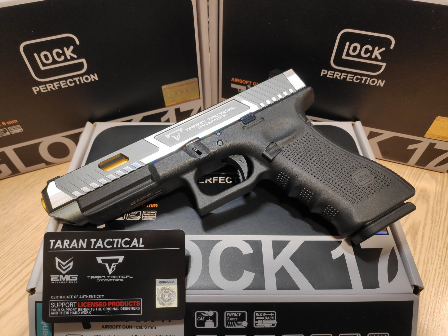 EMG TTI G34 GEN4 GBB Pistol (G&P CUSTOM) - Two Tone slide with RMR cut