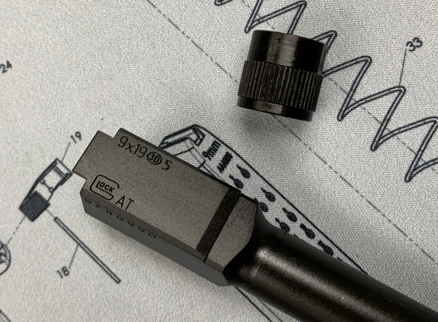 Bomber CNC Steel G19 Threaded Barrel (14mm CCW ) for Umarex Glock 19X / 19 Gen 4 GBB Series - Type B