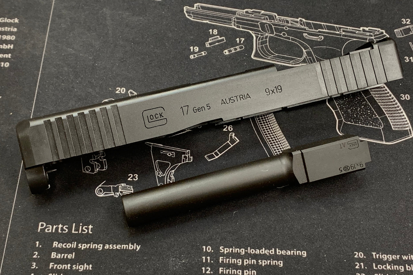 Bomber CNC Aluminum G17 Gen5 MOS Slide Kit ( Standard barrel version )for Umarex / EF / VFC G17 Gen5 GBB series **Limited