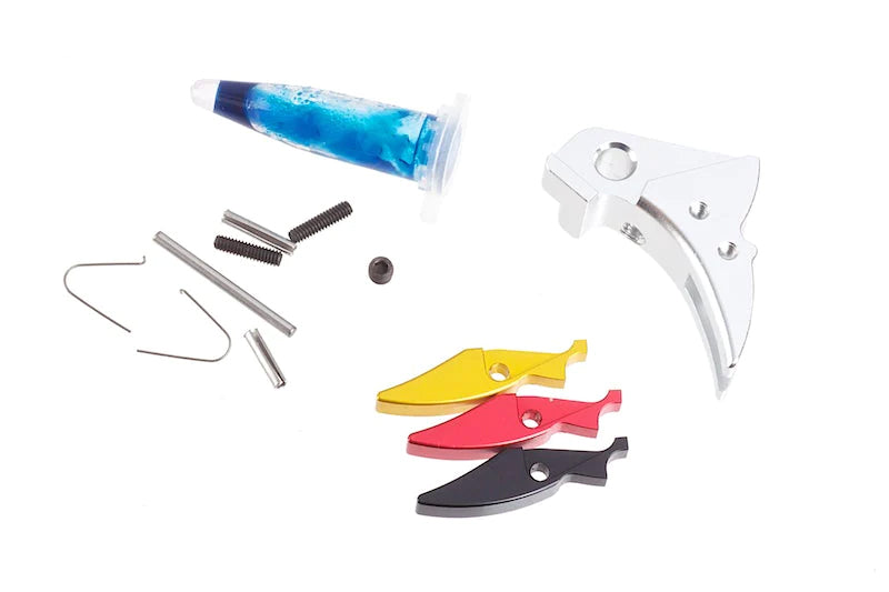 Guns Modify CNC Aluiminum adjustable Trigger for Marui 17/18/26/26 advance - Silver
