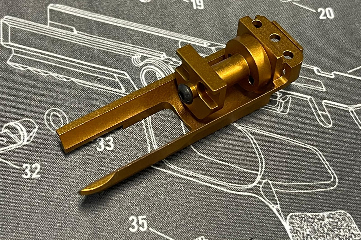 G&P CNC Aluminum Air Nozzle Mount BBU for SIG AIR / VFC P320 M17 / M18 Airsoft GBB Series - Gold