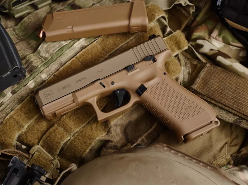 Boomarms Custom Glock 19X Gas Blowback Pistol - Tan