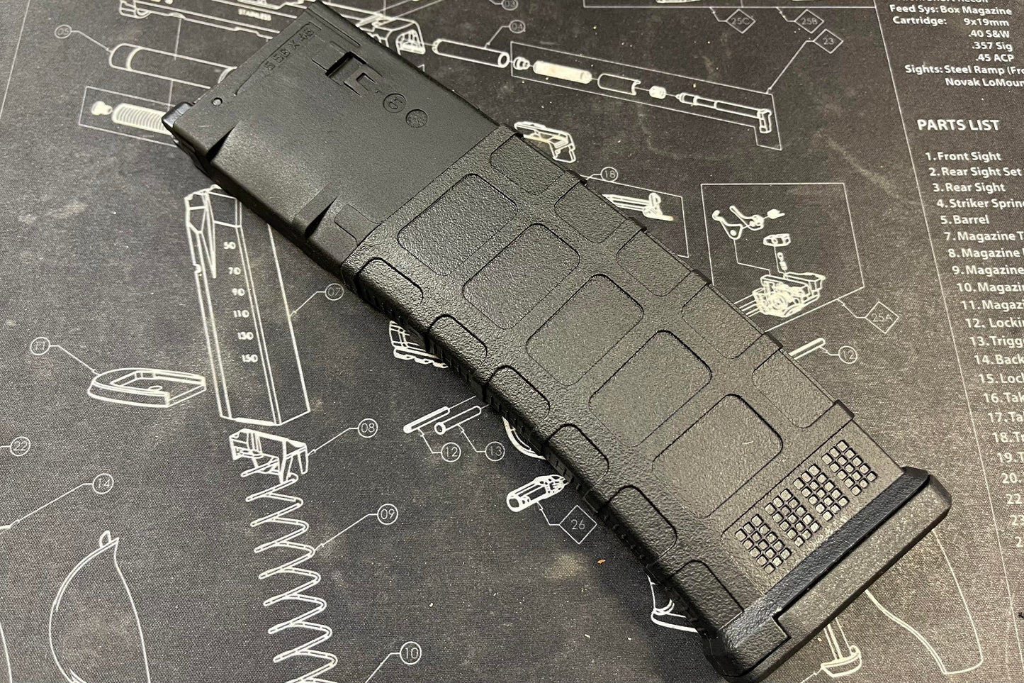 G&P GMAG 46 Rds Long version for Marui TM MWS GBB System - Black