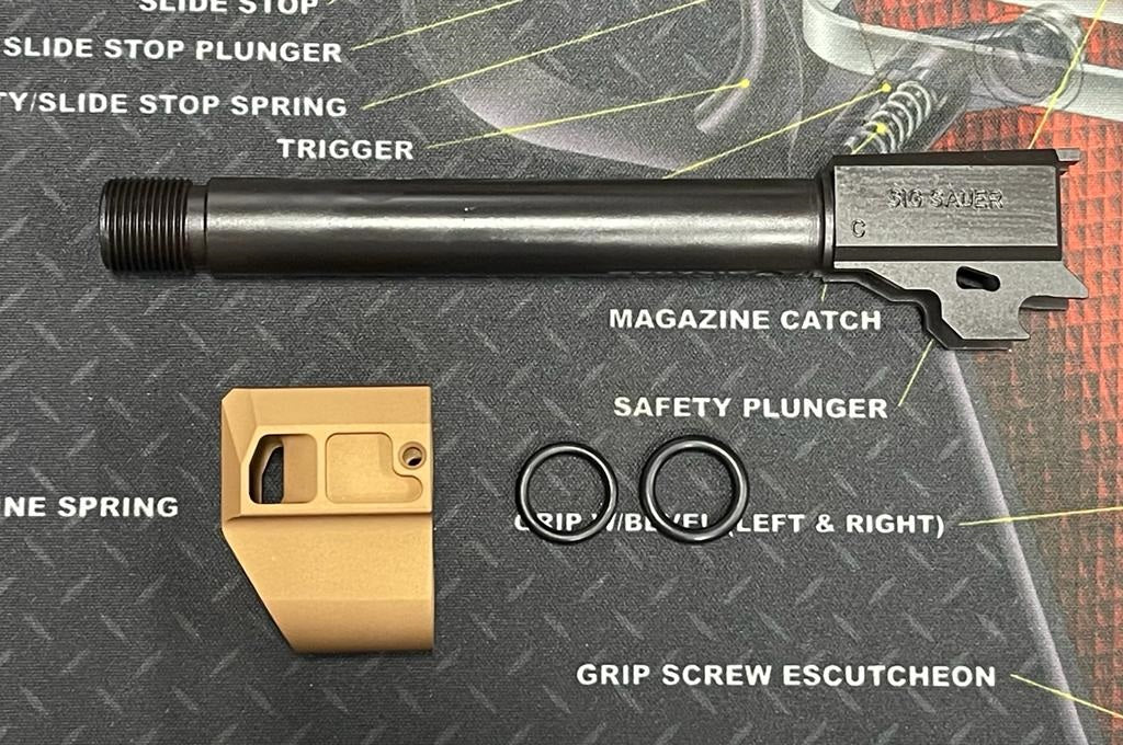 Bomber CNC Steel Barrel + HA Style Aluminum Compensator ( M17 version ) Set for SIG / VFC M17 GBB