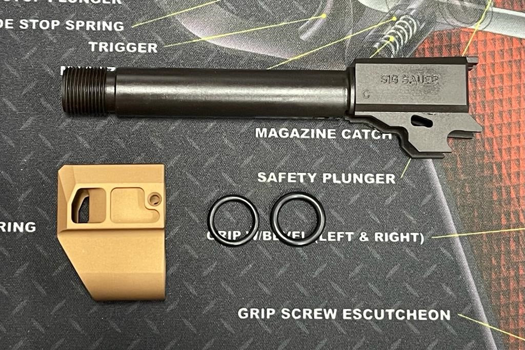 Bomber CNC Steel Barrel + HA Style Aluminum Compensator ( M18 version ) Set for SIG / VFC M18 GBB