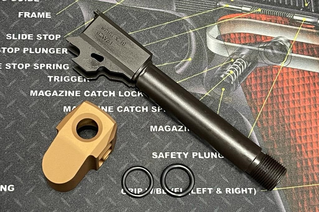 Bomber CNC Steel Barrel + HA Style Aluminum Compensator ( M18 version ) Set for SIG / VFC M18 GBB
