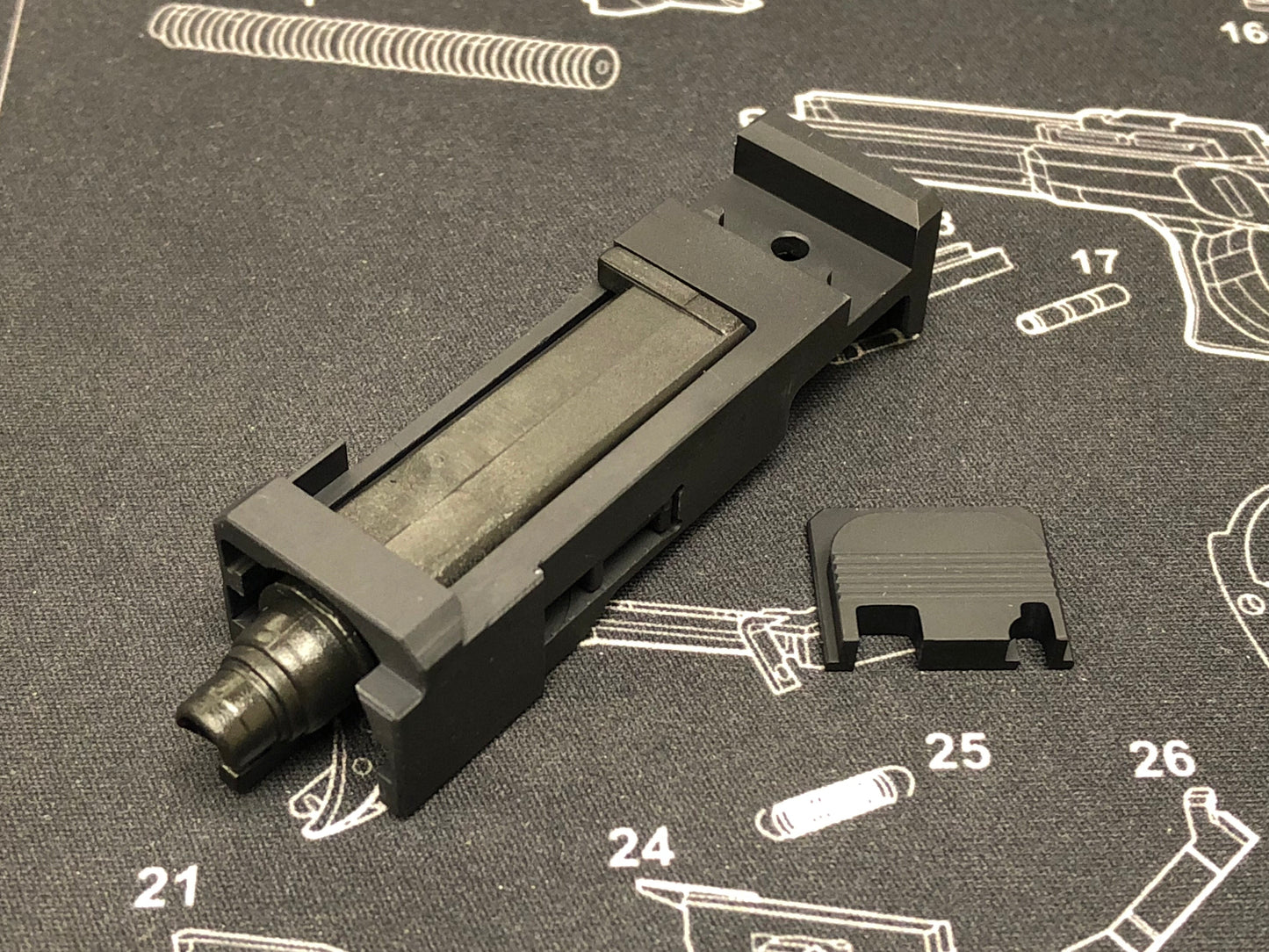 Nova ( RMR cut ) Detachable Rear Plate CNC Blow Back Housing set for Marui Spec. GK-Series - 2018 version
