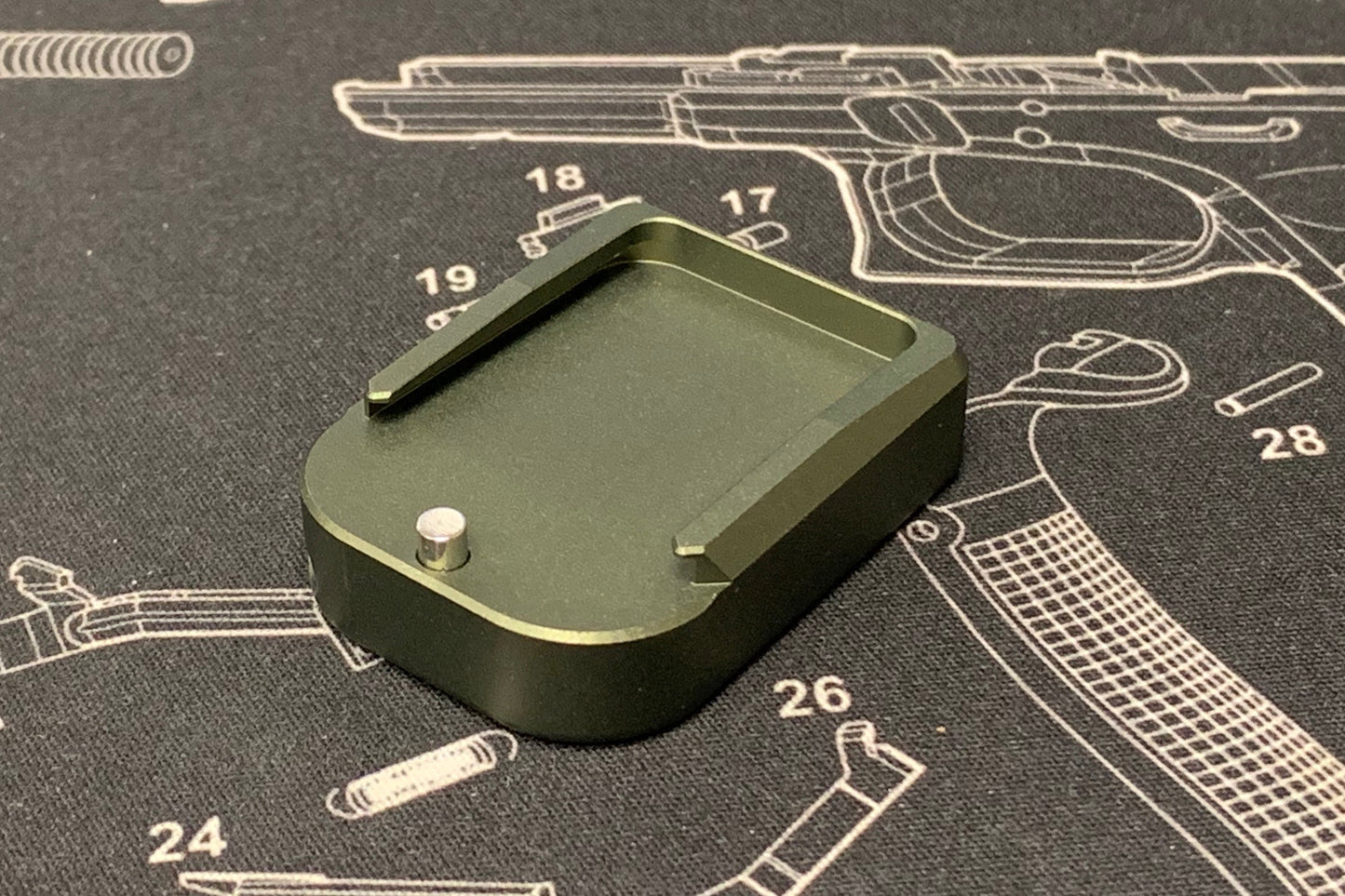 Bomber CNC Aluminum T-style Magazine Pad Extension for Marui Hicapa GBB Magazine