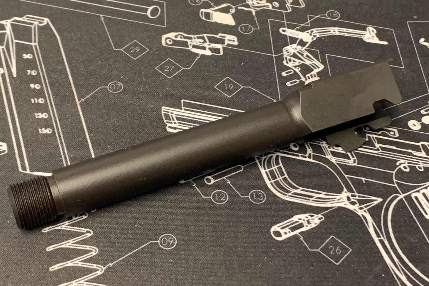 Bomber CNC Steel 14mm CCW Threaded Barrel for Umarex Glock 17 Gen5 GBB Series