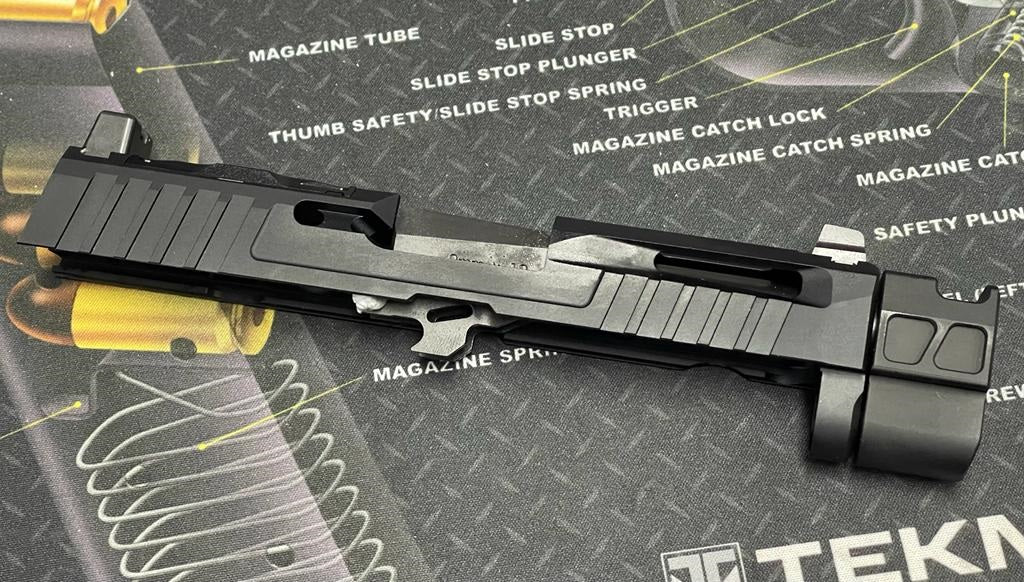 Nova P320 NOS style CNC Aluminum slide with Compensator for SIG M17/18 Airsoft GBB series