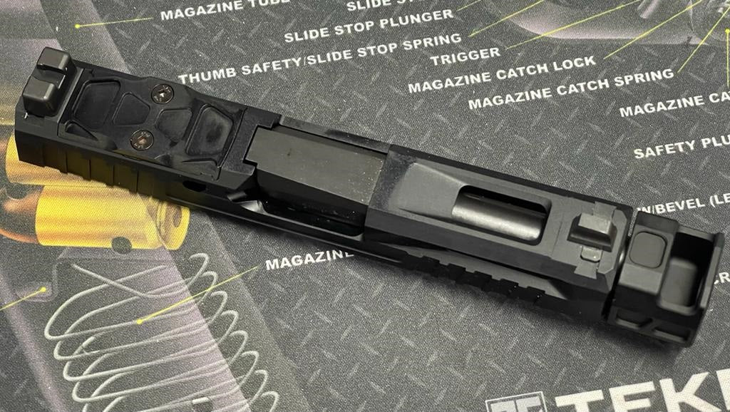 Nova P320 NOS style CNC Aluminum slide with Compensator for SIG M17/18 Airsoft GBB series