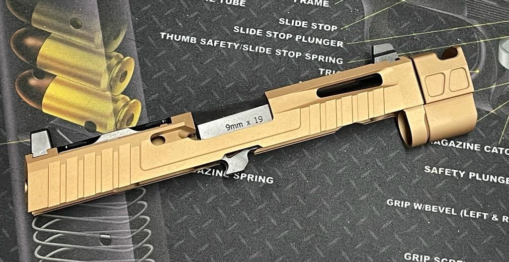 Nova P320 NOS style CNC Aluminum slide with Compensator for SIG M17/18 Airsoft GBB series