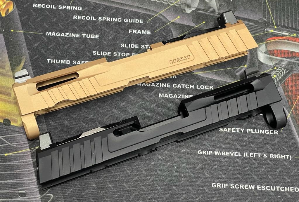 Nova P320 NOS style CNC Aluminum slide with Compensator for SIG M17/18 Airsoft GBB series