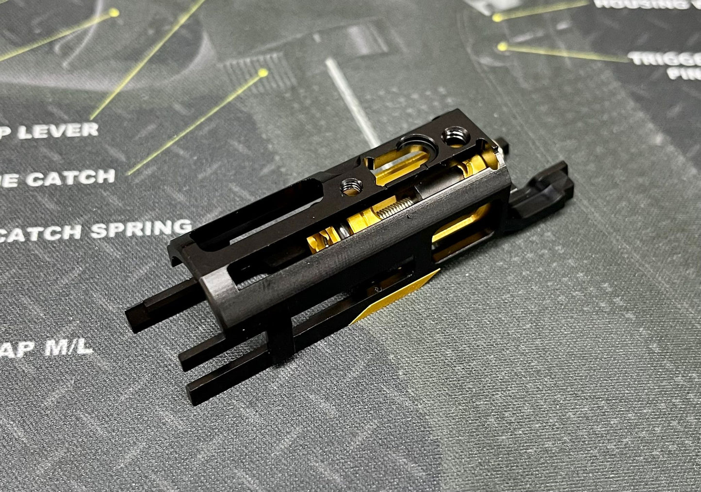 Nova CNC Aluminum Adjustable Blowback Housing for Marui Hicapa / MEU / 1911 GBB series - Black