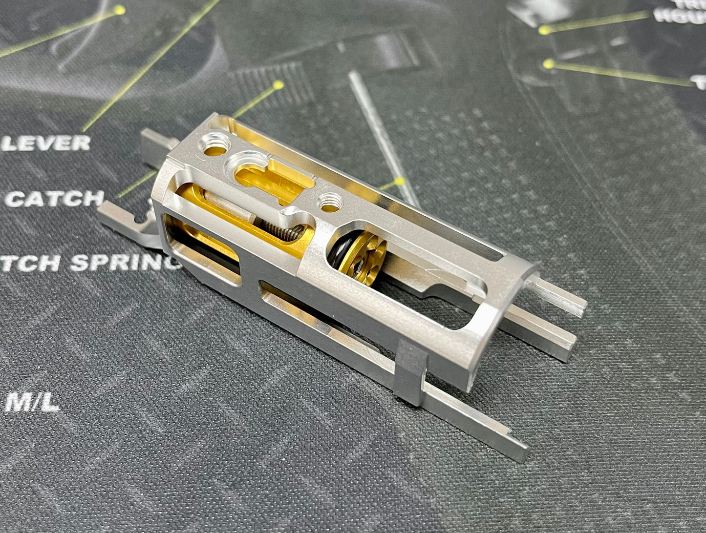 Nova CNC Aluminum Adjustable Blowback Housing for Marui Hicapa / MEU / 1911 GBB series - Silver