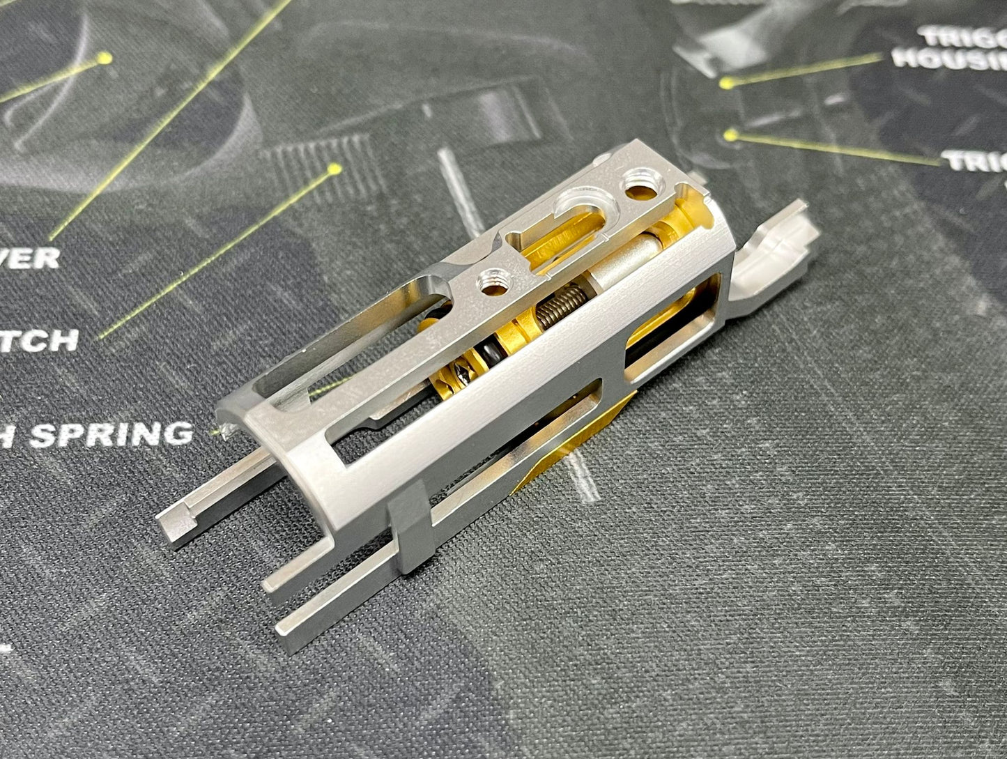 Nova CNC Aluminum Adjustable Blowback Housing for Marui Hicapa / MEU / 1911 GBB series - Silver