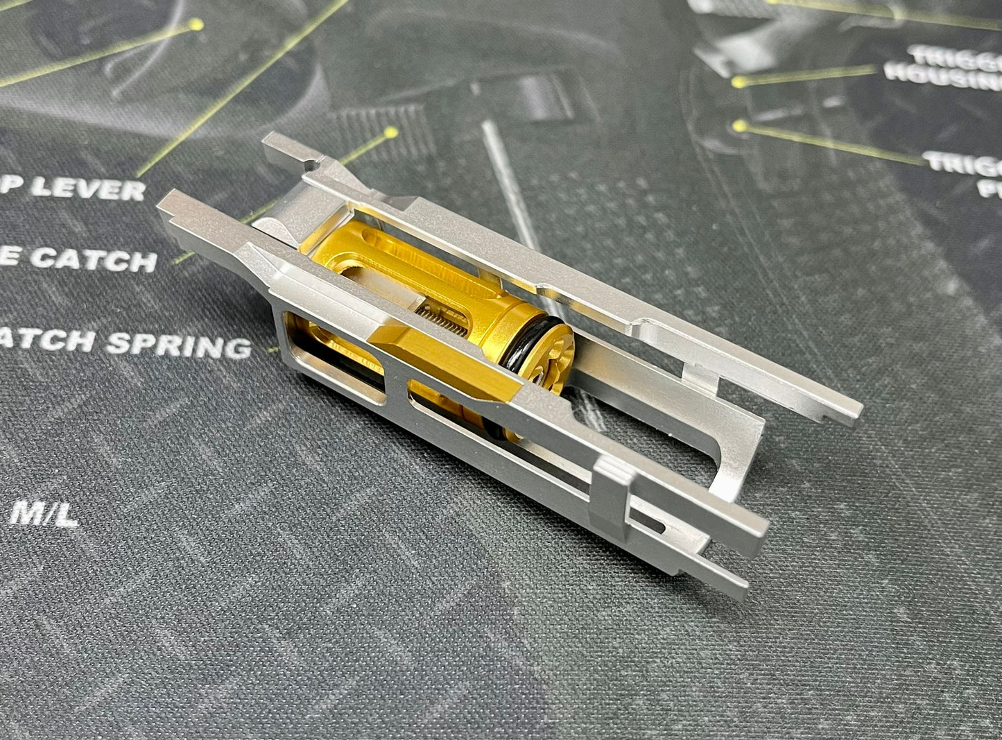 Nova CNC Aluminum Adjustable Blowback Housing for Marui Hicapa / MEU / 1911 GBB series - Silver