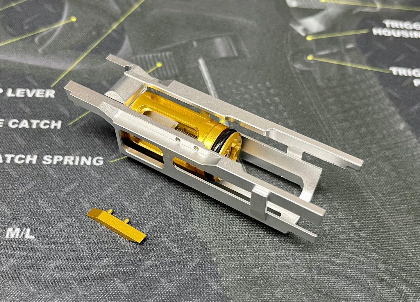 Nova CNC Aluminum Adjustable Blowback Housing for Marui Hicapa / MEU / 1911 GBB series - Silver
