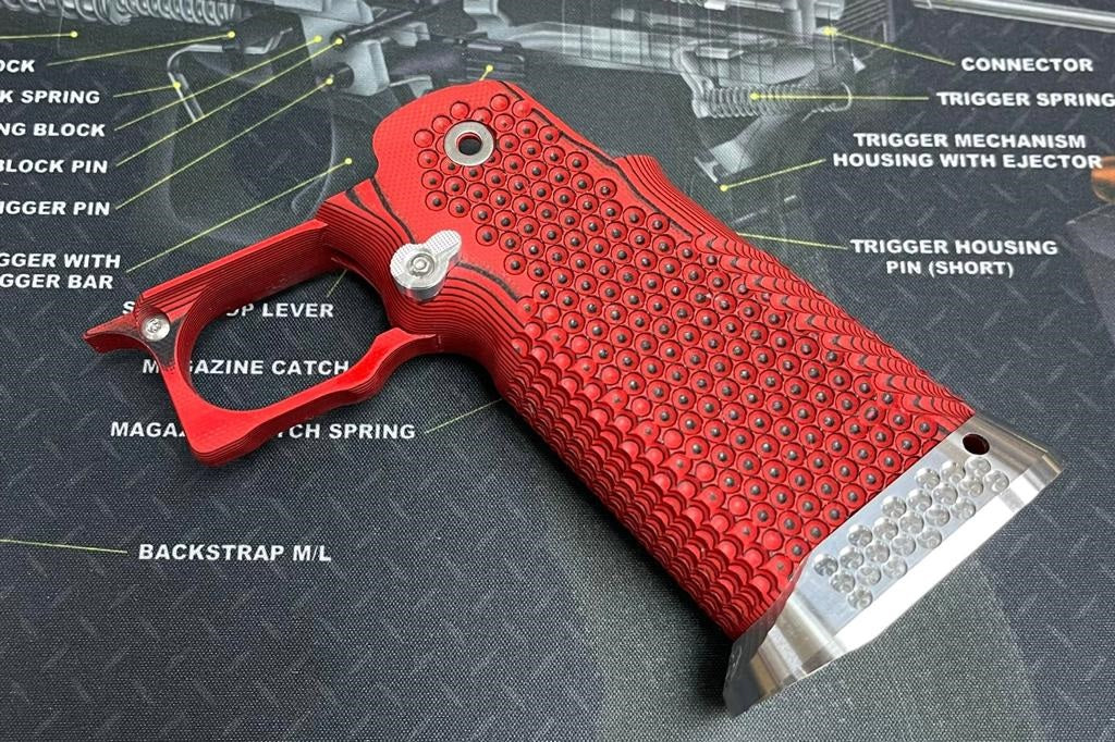 Nova CNC G10 Grip for Tokyo Marui 5.1 Hicapa GBB series - ( Golf Ball Dimple Texture )