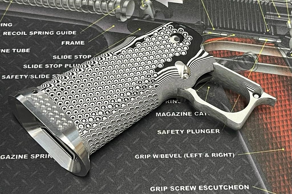 Nova CNC G10 Grip for Tokyo Marui 5.1 Hicapa GBB series - ( Golf Ball Dimple Texture )