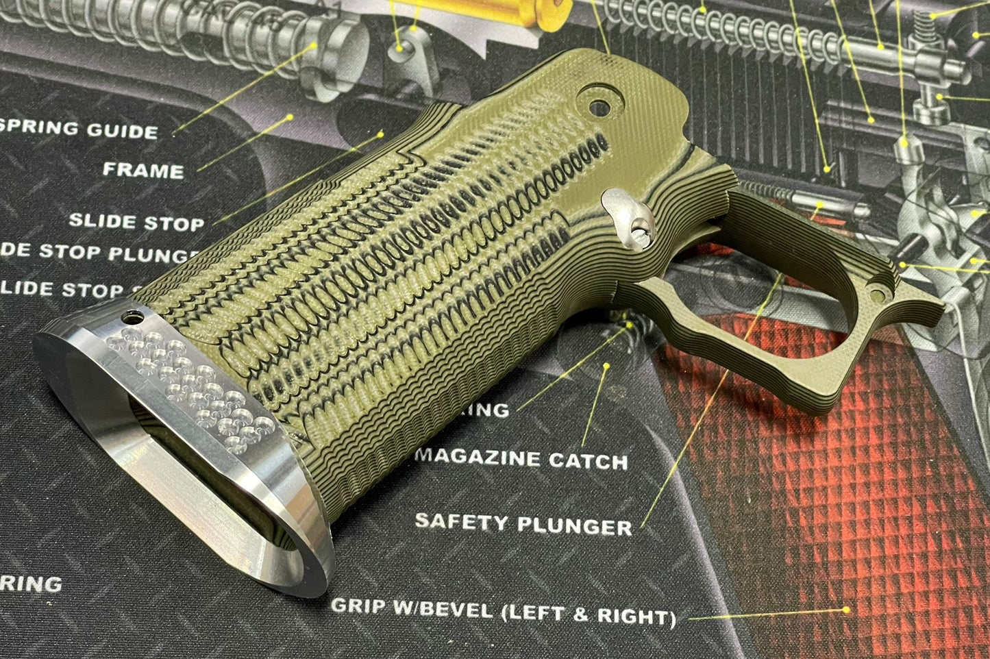 Nova CNC G10 Grip for Tokyo Marui 5.1 Hicapa GBB series - ( Ditch Texture )