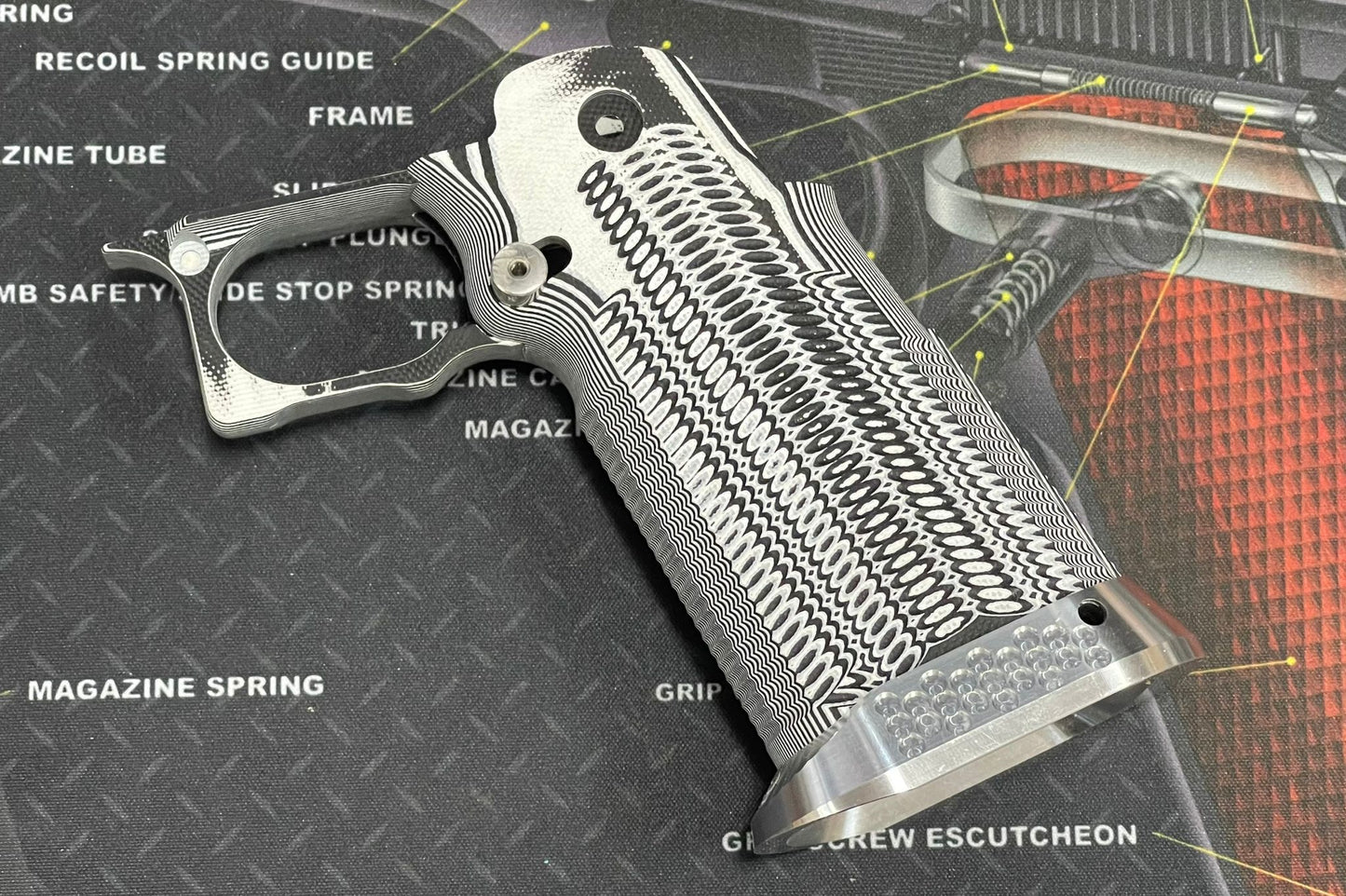 Nova CNC G10 Grip for Tokyo Marui 5.1 Hicapa GBB series - ( Ditch Texture )