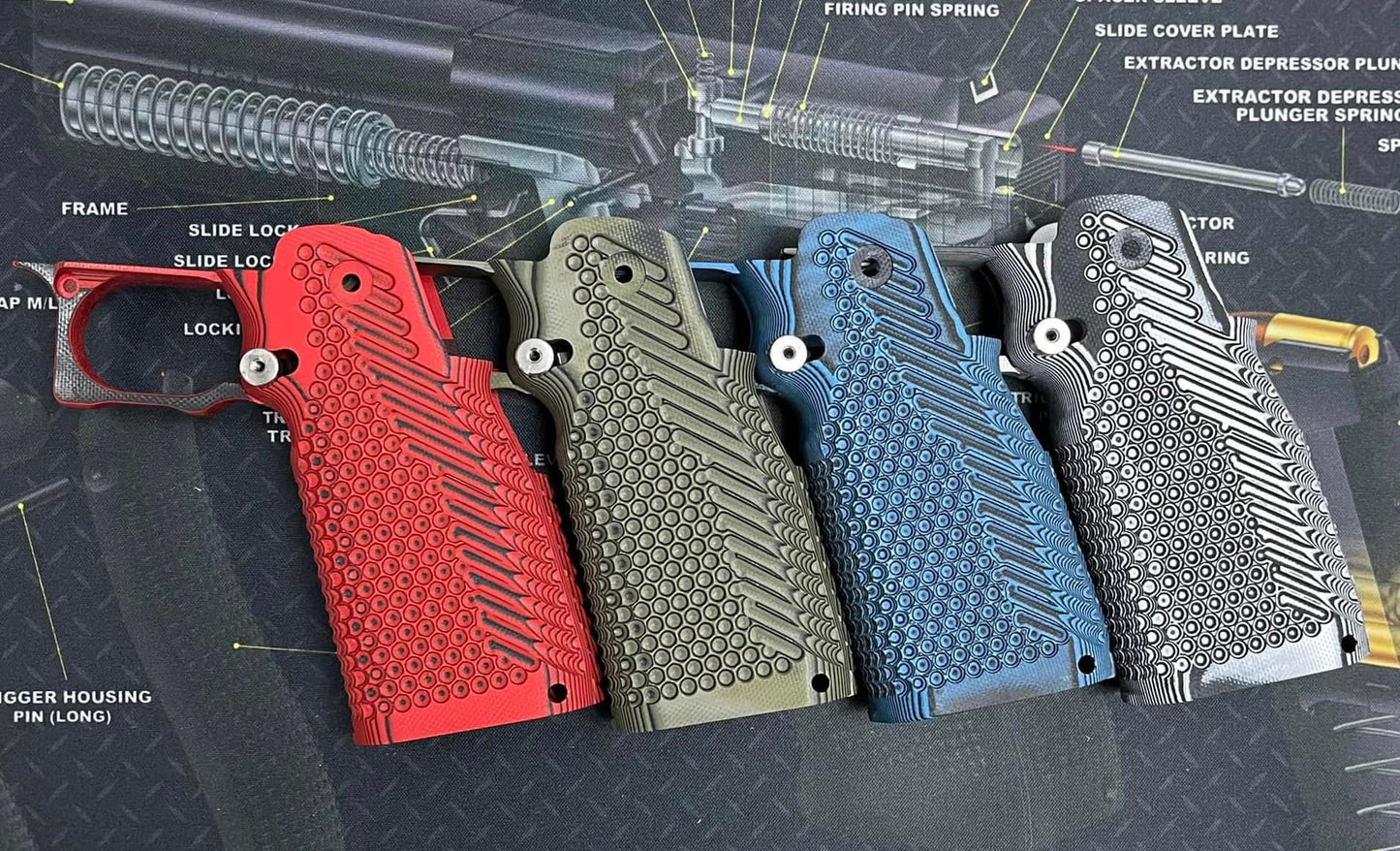 Nova CNC G10 Grip for Tokyo Marui 5.1 Hicapa GBB series - ( Mix Texture )