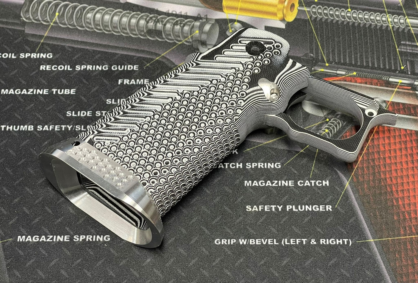 Nova CNC G10 Grip for Tokyo Marui 5.1 Hicapa GBB series - ( Mix Texture )