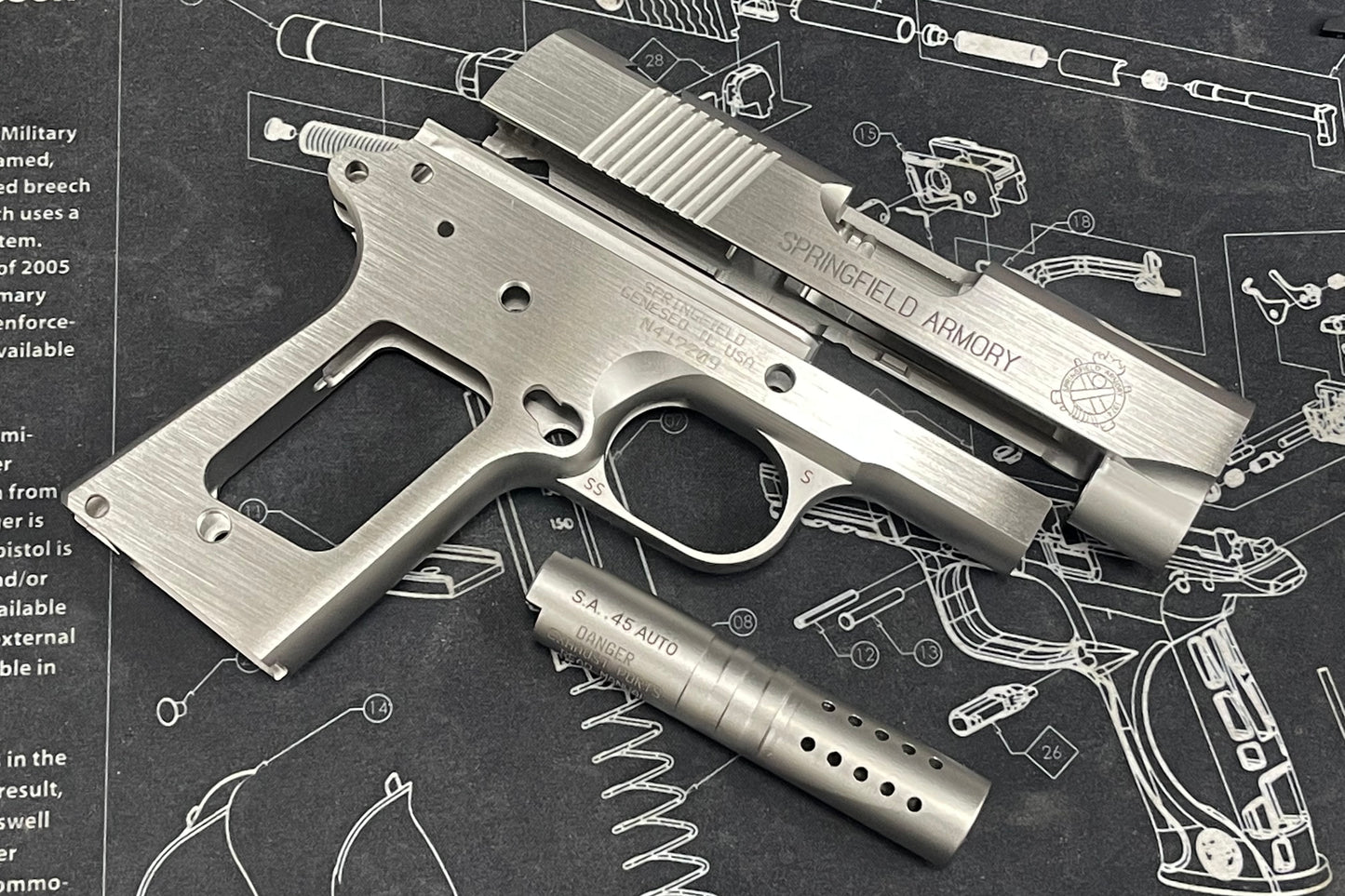 Proarms Stainless CNC V10 Slide / frame set for MARUI V10 GBB series - Limited