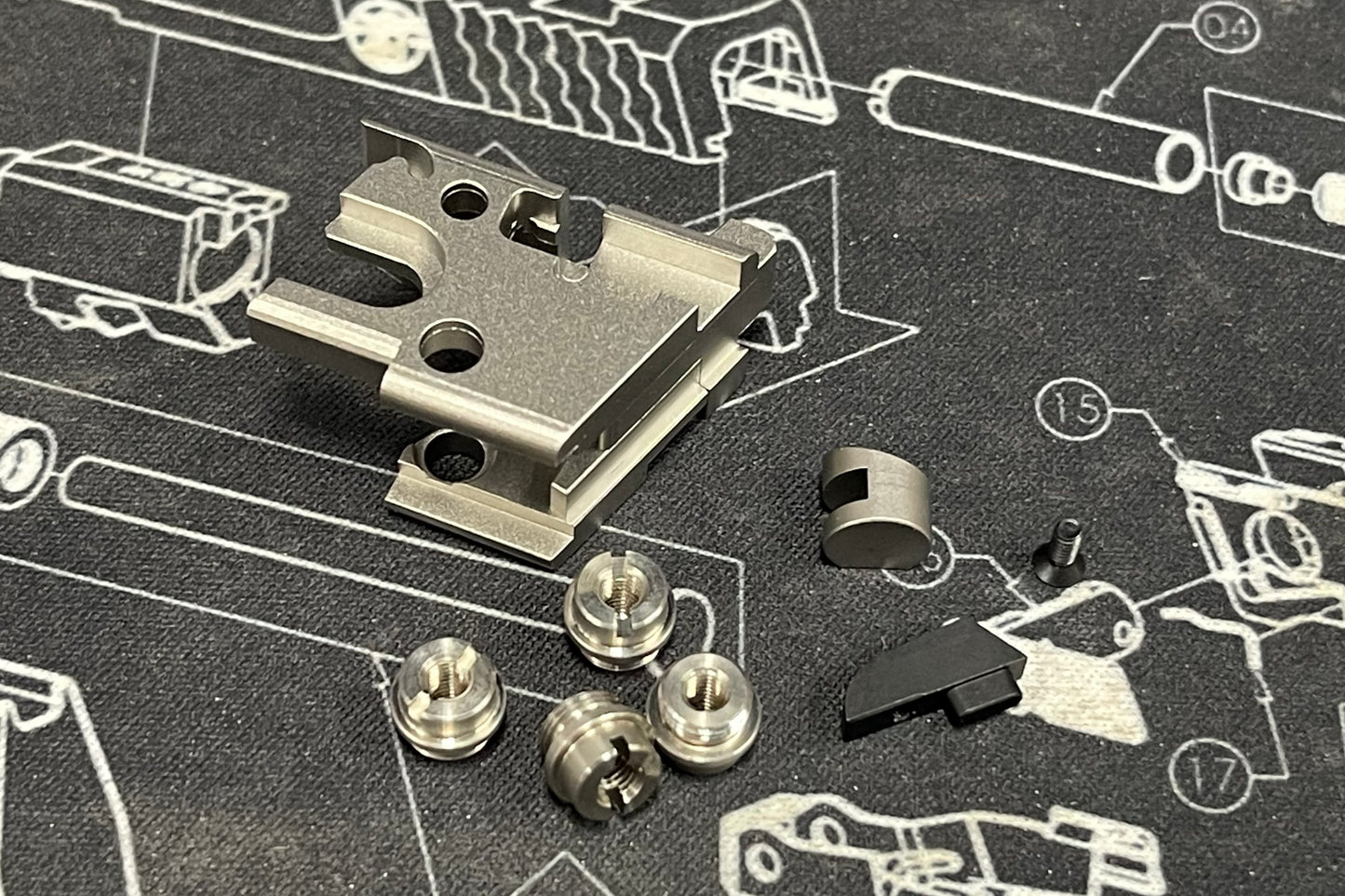 Proarms Stainless CNC V10 Slide / frame set for MARUI V10 GBB series - Limited