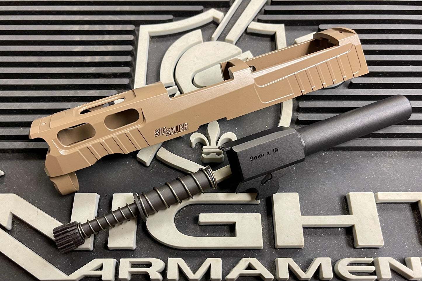 Bomber CNC Aluminum PRO-CUT (3.9 inch ) Slide Kit for SIG / VFC P320 M18 GBB series - Cerakote Limited edition