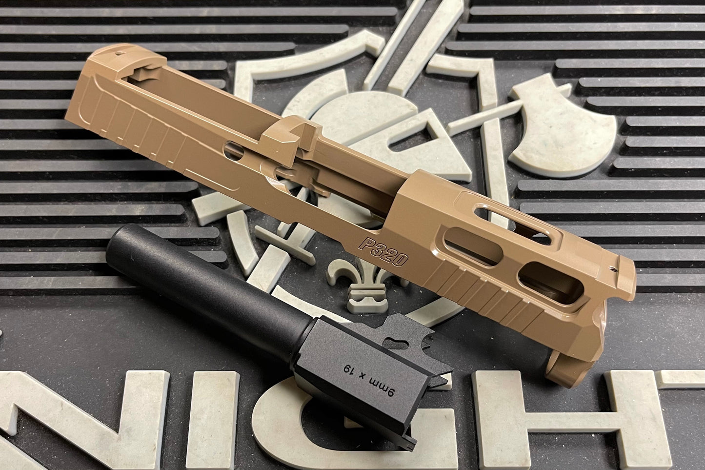 Bomber CNC Aluminum PRO-CUT (3.9 inch ) Slide Kit for SIG / VFC P320 M18 GBB series - Cerakote Limited edition