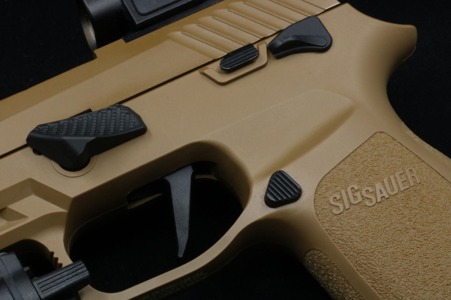 Revanchist Airsoft Flat Trigger Type-B for SIG AIR / VFC P320 M17 / M18 GBB - Black