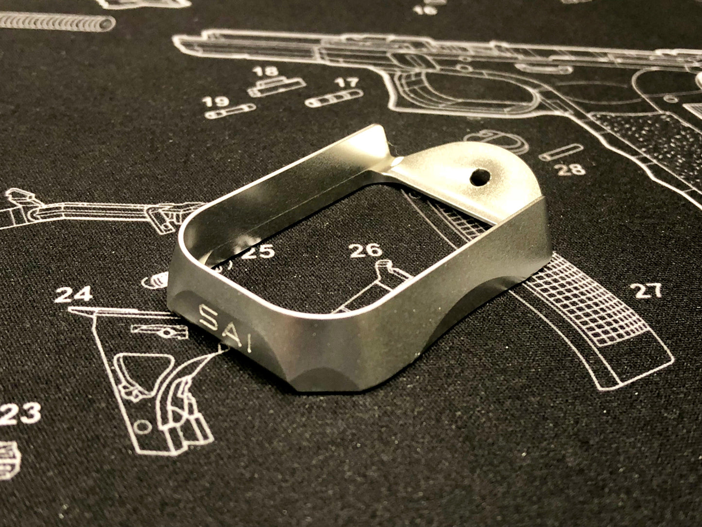 Bomber CNC Aluminum S-Style Magwell for Marui Gk Airsoft GBB Series