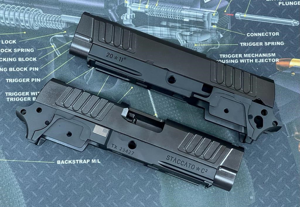 Nova CNC Steel slide + Aluminum Frame set **2011 Staccato C2 RMR version for Tokyo Marui Hi-capa 5.1 Airsoft GBB series