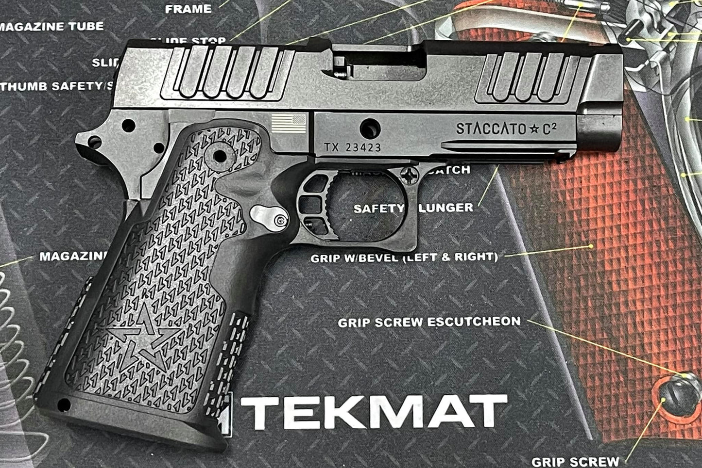 Nova CNC Steel slide + Aluminum Frame set **2011 Staccato C2 RMR version for Tokyo Marui Hi-capa 5.1 Airsoft GBB series